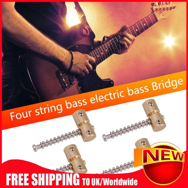 4pcs Brass Guitar Bridge Saddles for Electric Guitar Bass Bridges Replacement