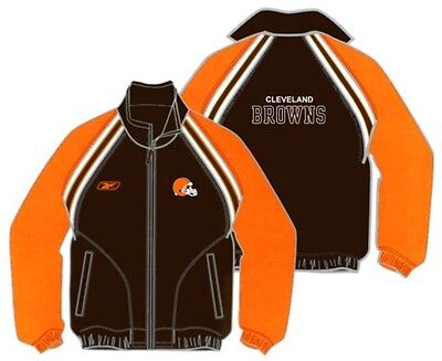 Nuovo Reebok Cleveland Browns Midweight Giacca Uomo Piccolo Bomber Stile 5100A