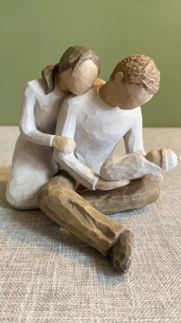 Willow Tree “New Life” Mom Dad Holding Newborn 26029 Figurine