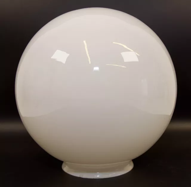 Art Deco Ersatz Glas Opal weiss für Pendel Kugel Lampe mit Griffrand Ø 25 cm ALT