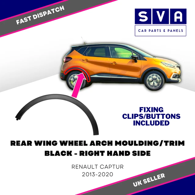 Renault Captur 2013-2017 Rear Wing Wheel Arch Moulding Mat Black Passe Side 28007621492799 1200x1200