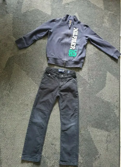 Felpa Tommy Hilfiger + pantaloni Timberland taglia 6 anni
