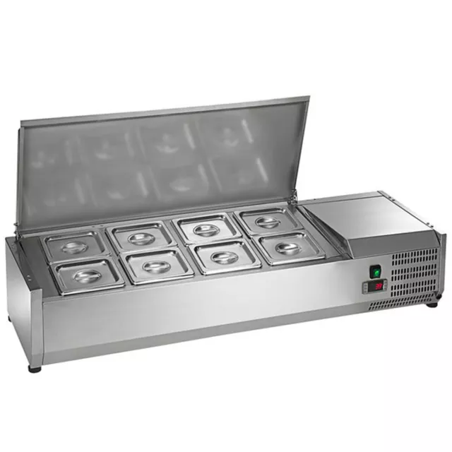 Arctic Air ACP48 48" Refrigerated Countertop Condiment Prep Station, 8 Pan Ca... Arctic Air ACP48 48" Refrigerated Countertop Condiment Prep Station, 8 Pan Ca...