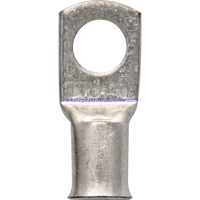 50MM² X 6MM Copper Tube Terminals Crimp/Solder Cable/Battery/Eyelets