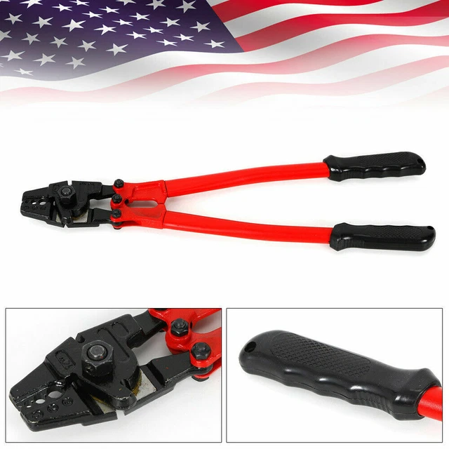 STEEL WIRE ROPE Cable Cutter Crimper 1/8" Hand Swager Swaging Tool