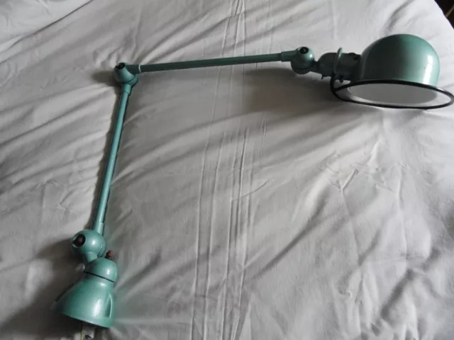 Lampe d'atelier JIELDE 2 bras et lentille