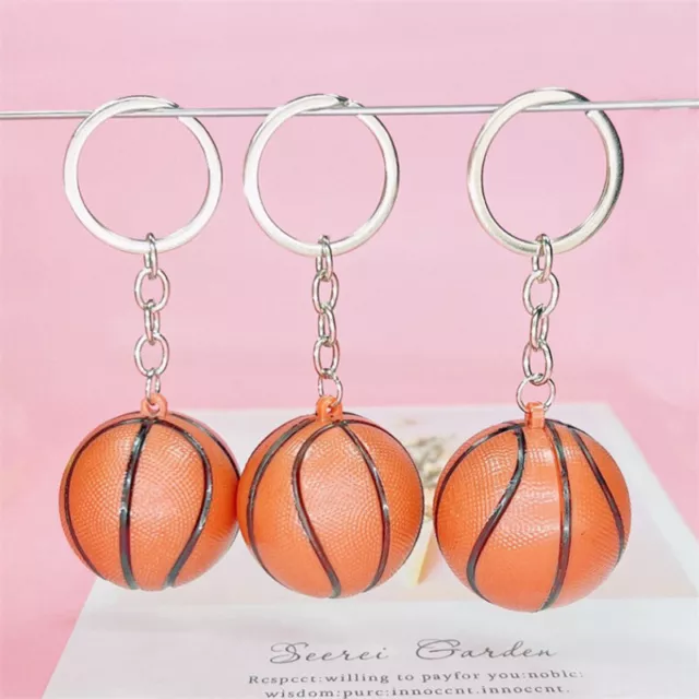 1 Pcs Mini Imitation Acrylic Basketball Key Ring Modern Fashion Bag Car KeyChain