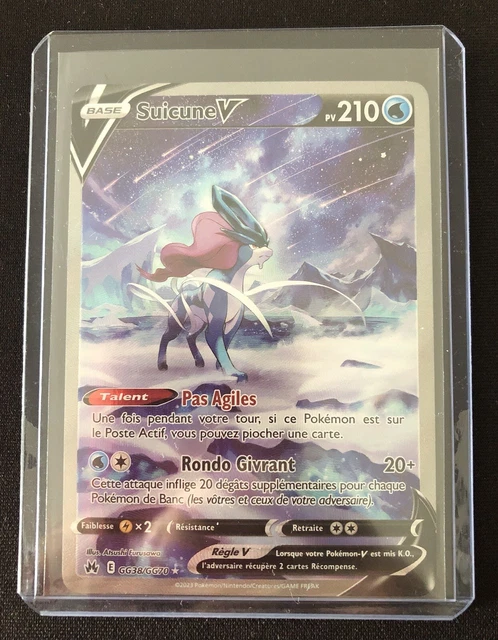 Carte Pokémon Suicune V GG38/GG70 Alternative EB12.5 Zénith Suprême FR Neuf