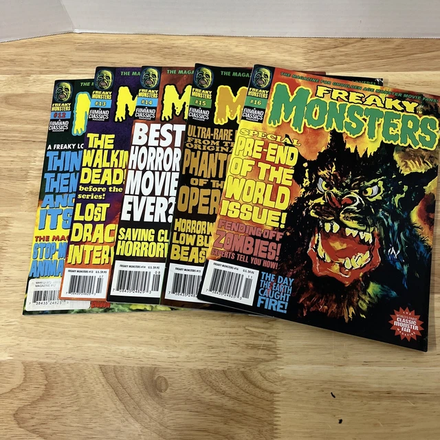 FREAKY MONSTERS Magazine Lot 5 magazine 12,13,14,15,16 Filmland Classics FREAKY MONSTERS Magazine Lot 5 magazine 12,13,14,15,16 Filmland Classics