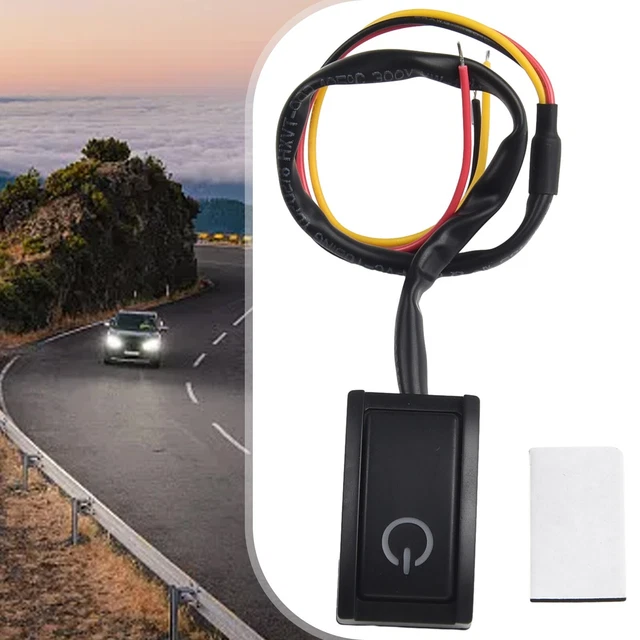 Auto Pulsante Interruttore Bianco Luce LED Blocco Su / Off Universale DC12V - Foto 4