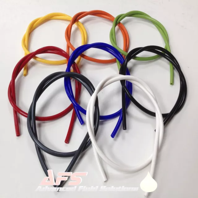 Silicone Vacuum Vac Hose Pipe Tube 3mm 4mm 5mm 6mm All Colours Boost Tubing AFS
