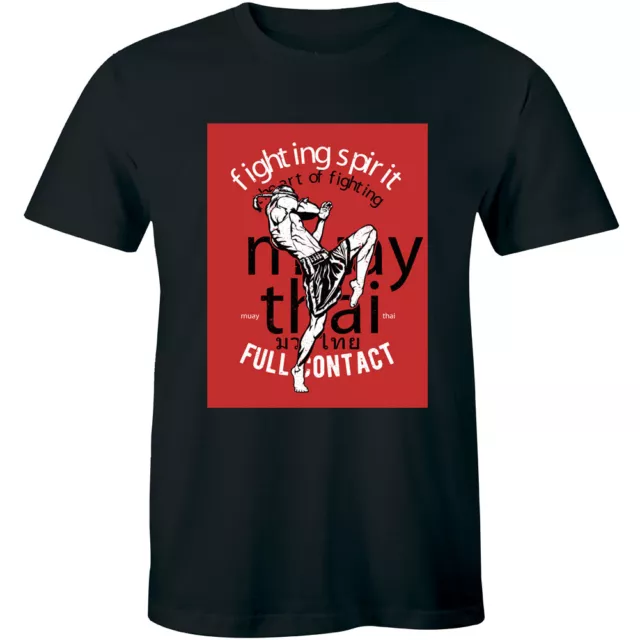 Fighting Spirit Muay Thai Boxing Sport Full Contact Fighter Men's T-shirt