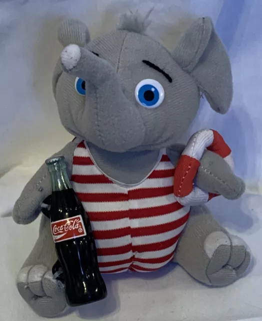 1993 7" Coca Cola Elephant plush stuffed animal