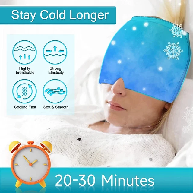 Gel Ice Headache & Migraine Relief Hat (Cold-Hot)