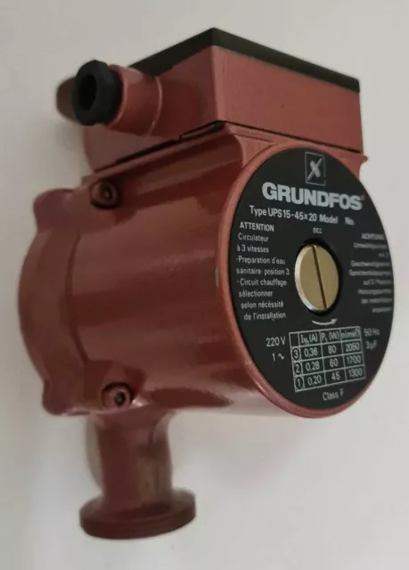 Circulateur Chauffage Pompe de chaudière ECS GRUNDFOS UPS 15-45 x20 en 180 F621