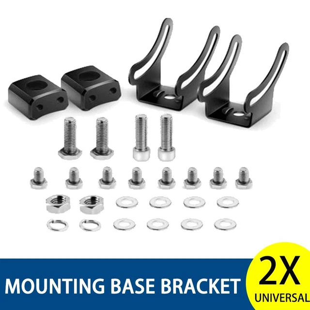 2X Universal Brackets Mounting Base Bracket LED Fog Light Bar Slide Mount