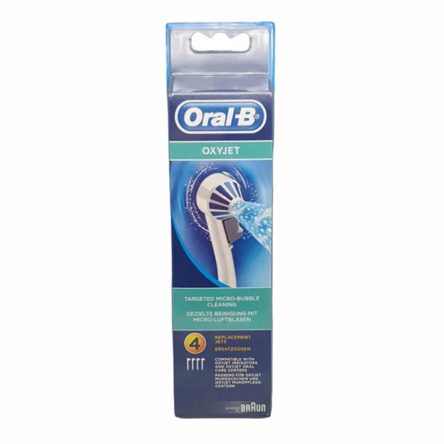 Braun Oral-B Ersatzdüsen / Düsen 4 Stück für Munddusche Oxy-Jet 4er ED17 ED17-4