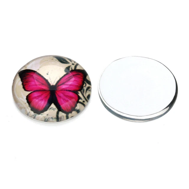 2x Glas Patch Edelstein Glas Kristall Bild Cabochons Flatback Charme 11