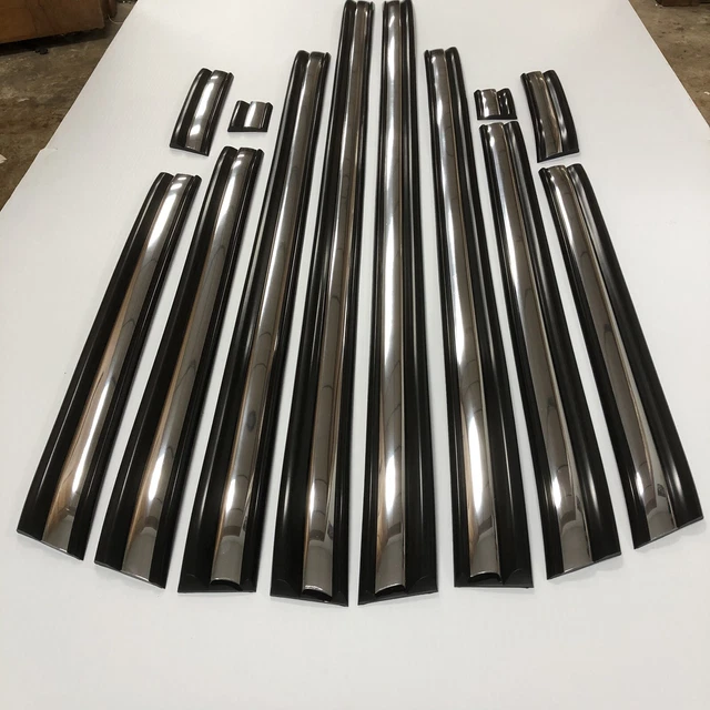 PRECUT BLACK CHROME Body Side Molding Trim 199298 Ford F250 Crew Cab