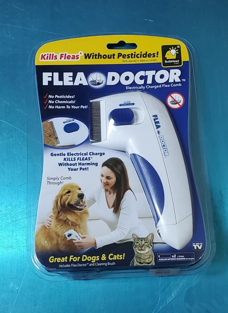 Flea Doctor Electronic Flea Comb for Dogs & Cats New In Package As Seen On TV.
