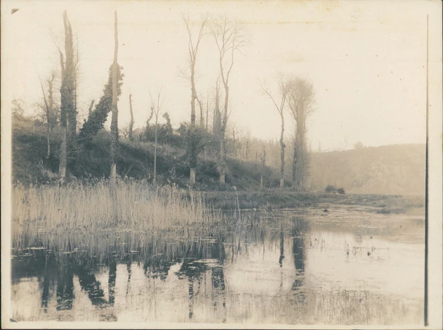 France, Vallée de la Rance, étang, ca.1910, Vintage silver print Vintage silver
