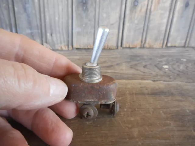 Vintage TOGGLE SWITCH Salvaged Rusty Rat Rod Hot Rod accessory untested Used