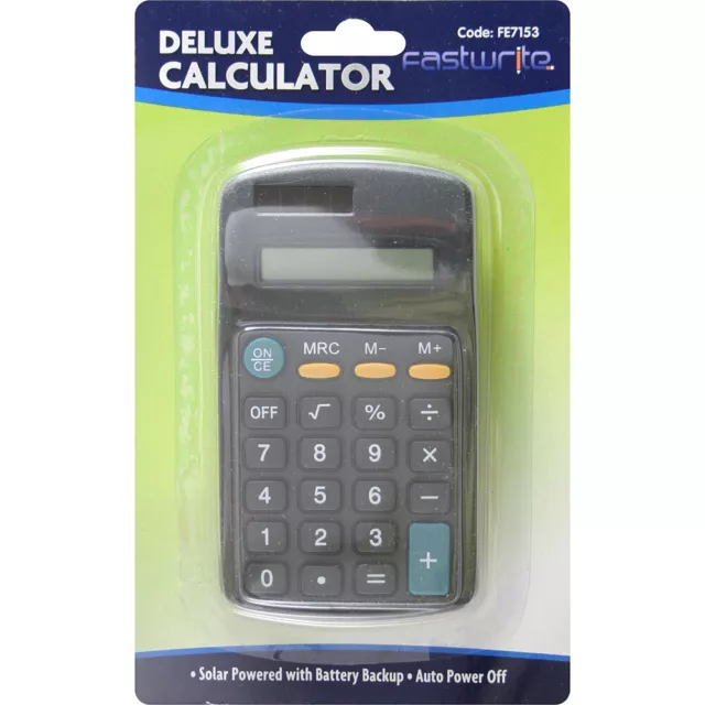 Mini Pocket Calculator Small 8 Digit Solar Power Office Home School Stationery