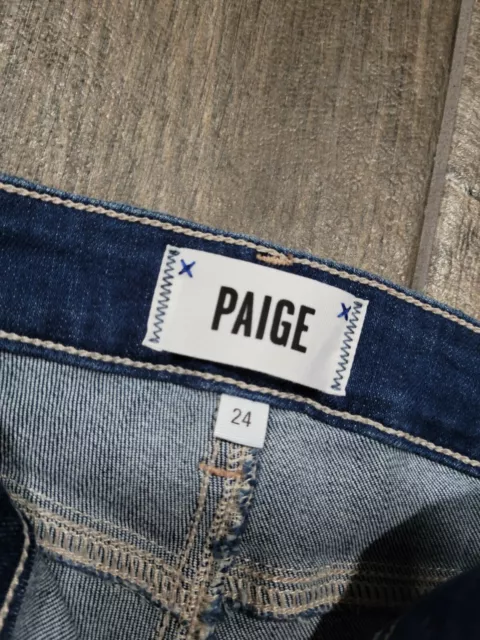 NEW Paige Brigitte Boyfriend Skinny Enchant Jeans 24 Transcend Vtg 3