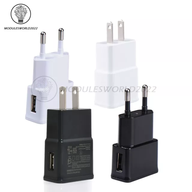 5V 2A 1 Port USB Wall Charger Fast Power Adapter Travel White/Black US/EU Plug