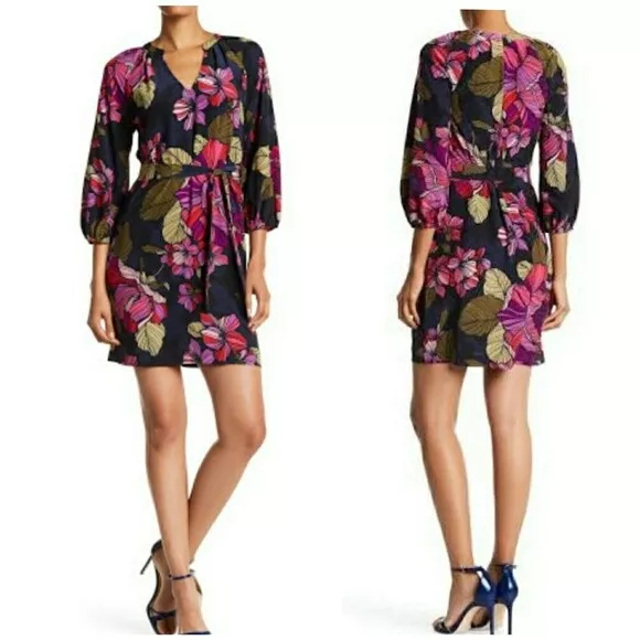 NWT Trina Turk Shirley Floral Silk Dress Size 4 Retail $358