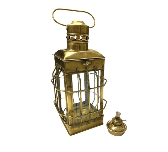 Lampe nautischen Messing antike maritime Öllampe 10 Zoll hängende Laterne...
