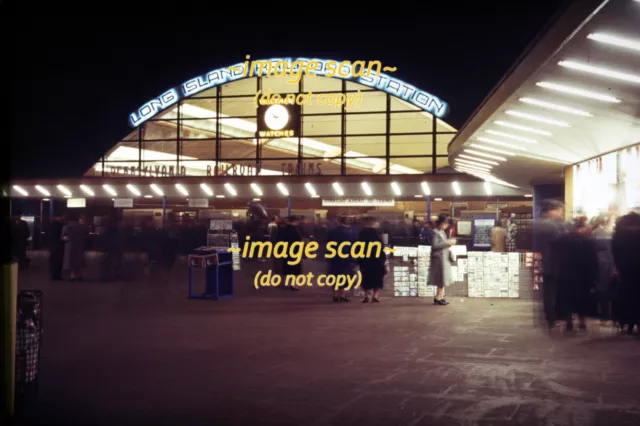 1939 1940 New York World's Fair, LIRR Station PRR, Kodachrome Slide k17a