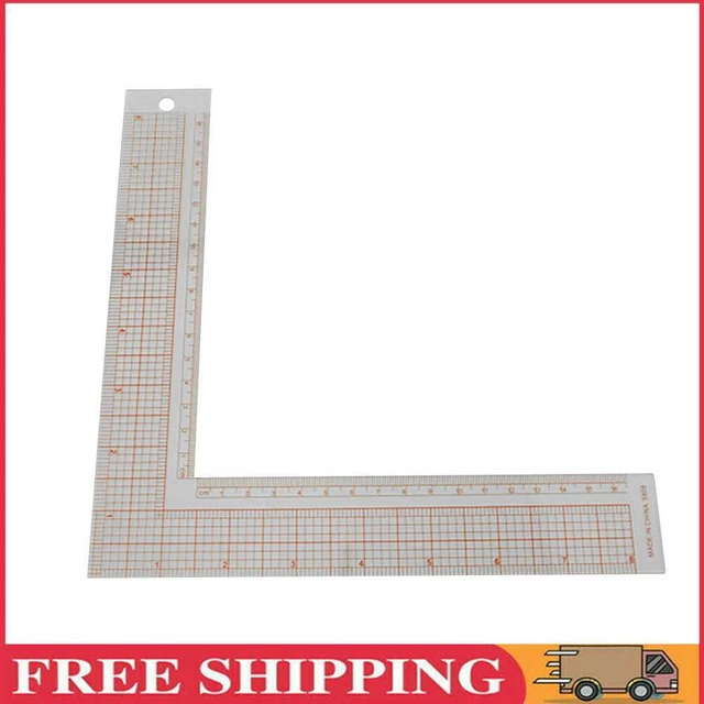 Regla de acolchado de plástico para cortar prendas en forma de L regla a escala de sastre herramienta de dibujo