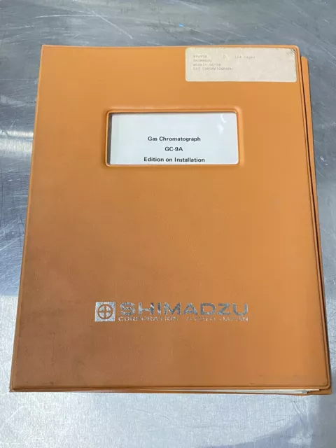 Shimadzu GC-9A Gas Chromatograph - Users Guide / Instruction Manual