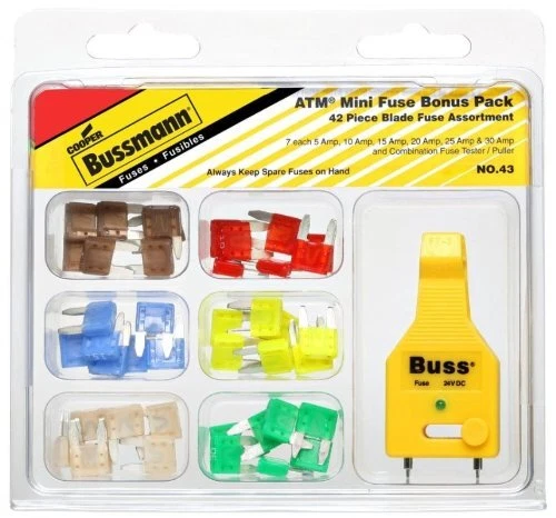 Bussman NO.43 Buss - ATM Fuses 42 Piece Bonus Pack