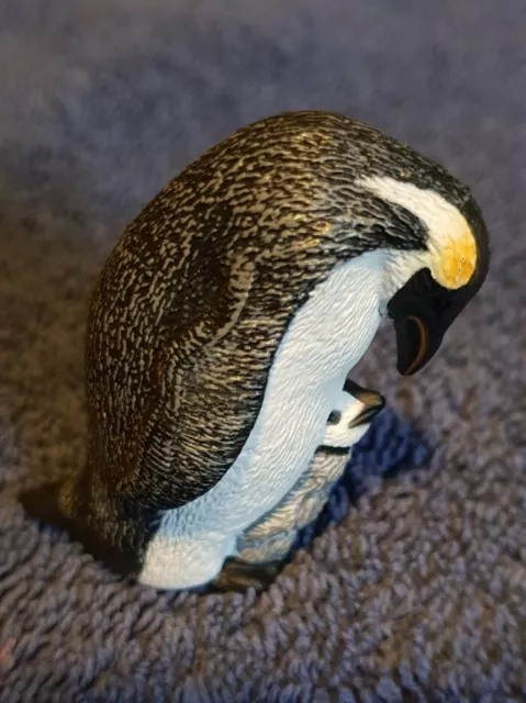 🐧 Schleich 14632 Emperor Penguin With Baby Chick Figure Figurine Toy 2010 '10