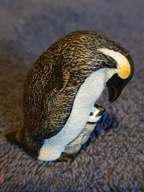 🐧 Schleich 14632 Emperor Penguin With Baby Chick Figure Figurine Toy 2010 '10