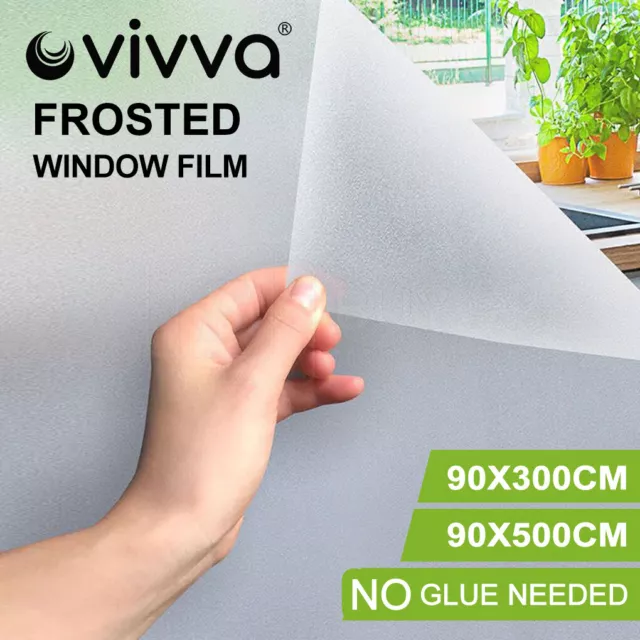 3/5M Sand Blast Clear Privacy Frosted Frosting Windows Glass Film Removable