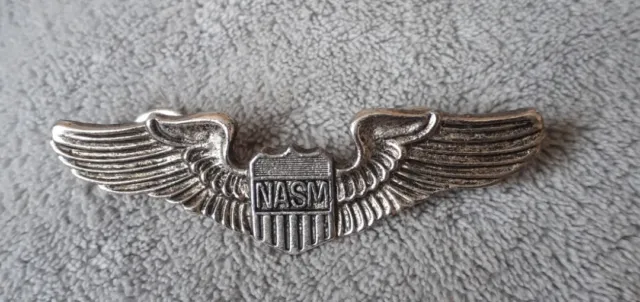Pilot Wings Vintage Metall Pin Abzeichen NASM National Air & Space Museum Aeronautica