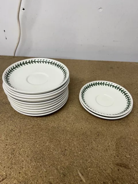 Portmeirion Botanic Garden Saucers. Set Of 10 And 2.