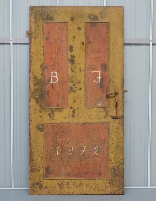 Rare 1922 Hand Painted Hungarian Hand Painted Security Anti Looting Door Hungry 2