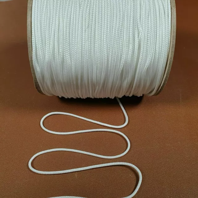 20 Metres White Roman Blind Cord 1.2 mm Strong Nylon String Curtain Light  Pull