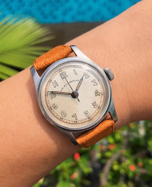 A.R. & J.E. MEYLAN Vintage Military Watch 1940s Lemania DS27 | Art Deco VTG Rare