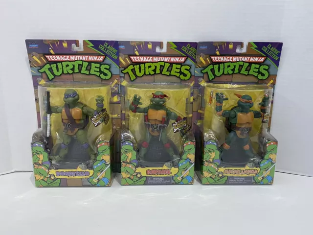 Teenage Mutant Ninja Turtles TMNT Classic Collection Set Lot of 3 Playmates 2012