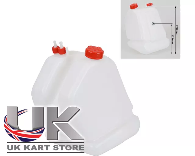 Petrol / Fuel Tank 9 Litre Quick Release Type Red Caps Go Kart