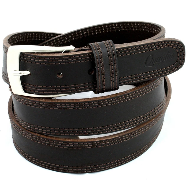 Cintura Donna Vera Pelle Marrone Cinta In Cuoio Sportiva Sottile Di Da 1,5 Cm C1