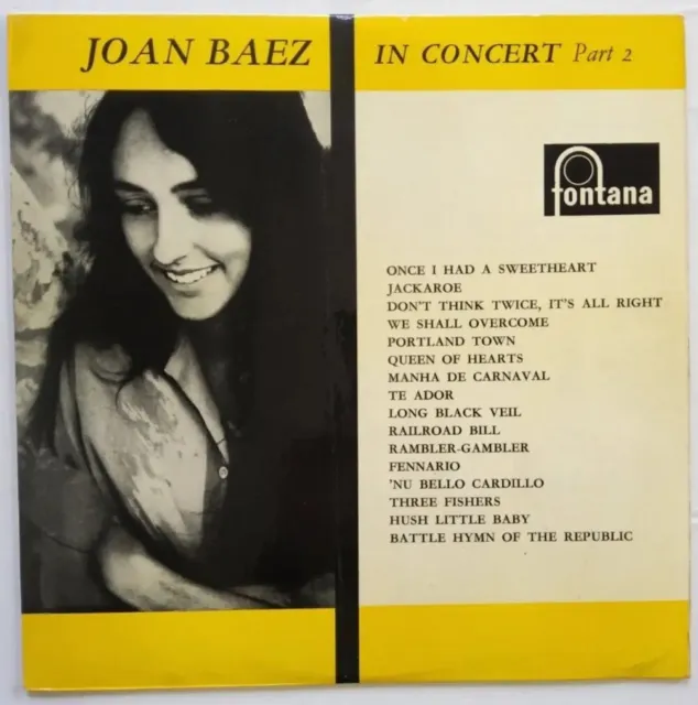 Joan Baez – Joan Baez In Concert Part 2 LP Album vinyl record 1963 nm MONO