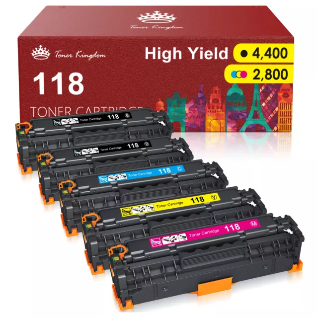 Toner Cartridges for Canon 118 Color ImageCLASS MF8580CDW MF8380CDW MF726CDW