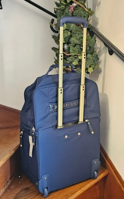 Samantha Brown Underseater Expandable 14" or 22" Carry-On Bag Cobalt Navy New!! 3