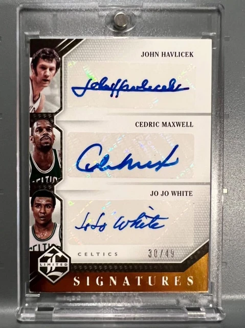 2015 Panini John Havlicek Jojo WhiteCedric Maxwell Boston Celtics Auto/49#LTBCL